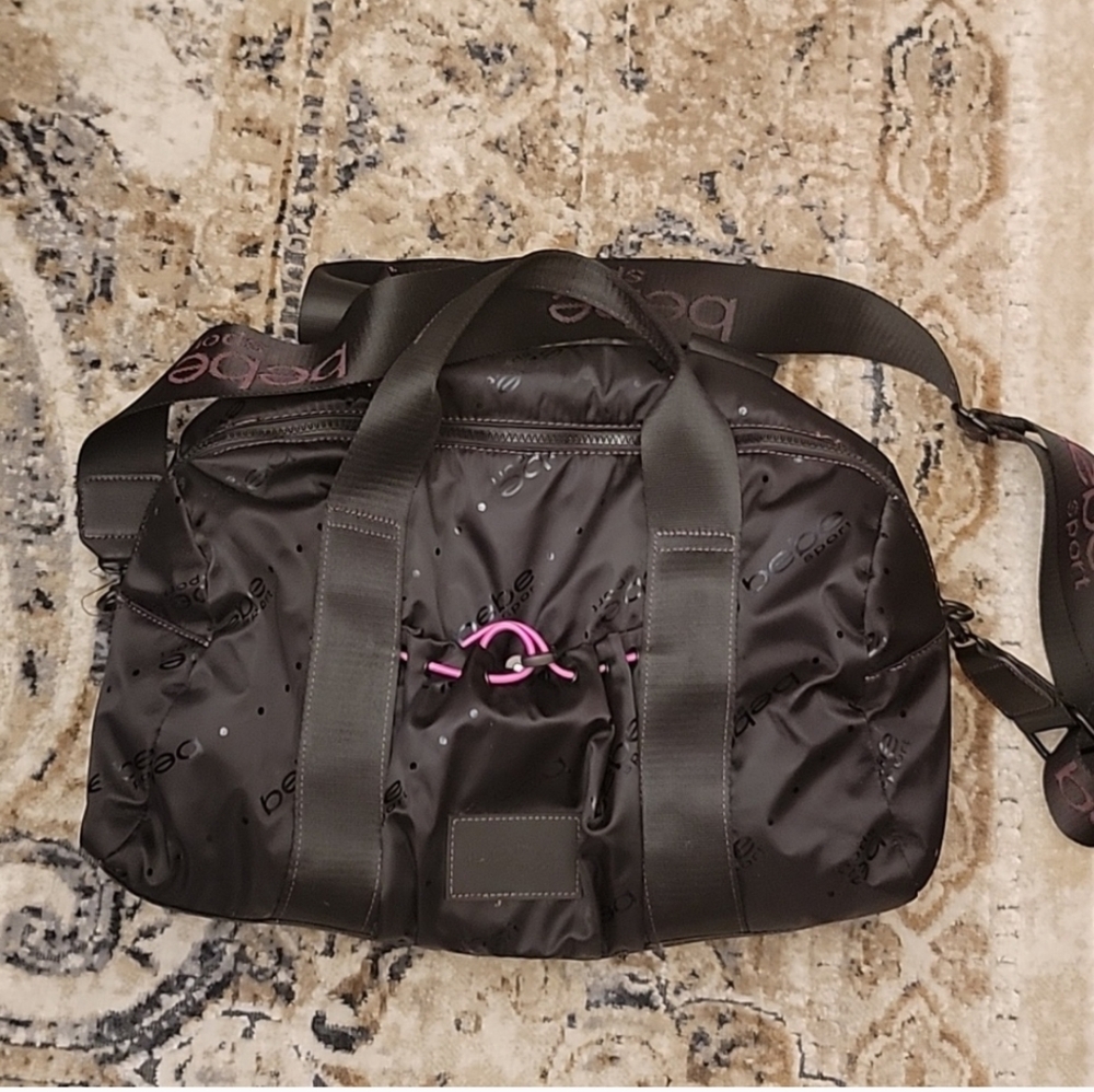 Black and Pink Duffel Bag